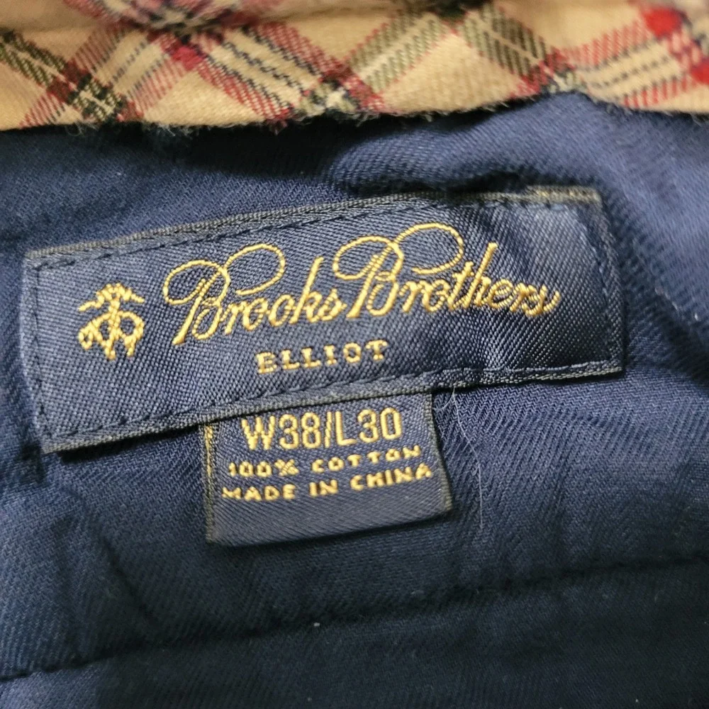 Brooks Brothers Corduroy Pants Mens 38x27* Navy Blue Elliot Pleated 100% Cotton‎